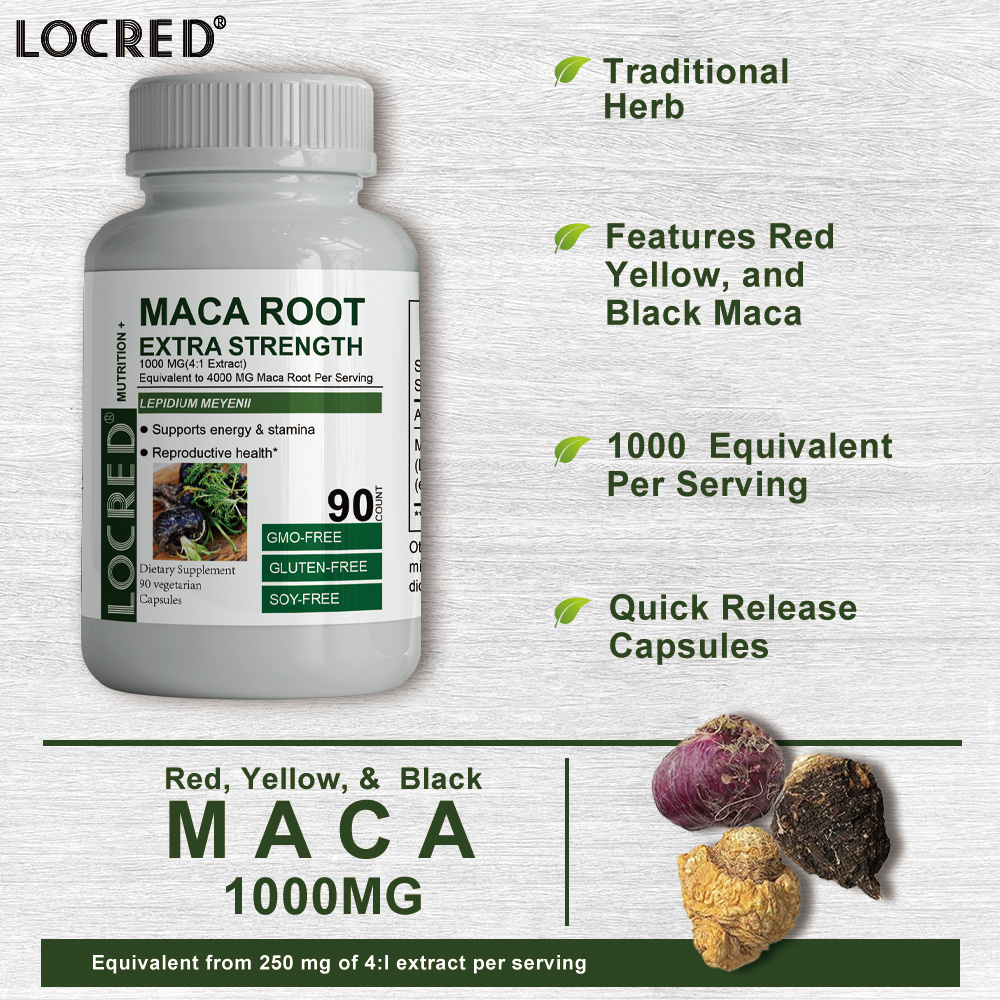 Herbal Supplement MACA ROOT capsule support energy&stamina reproductive health For Man Women