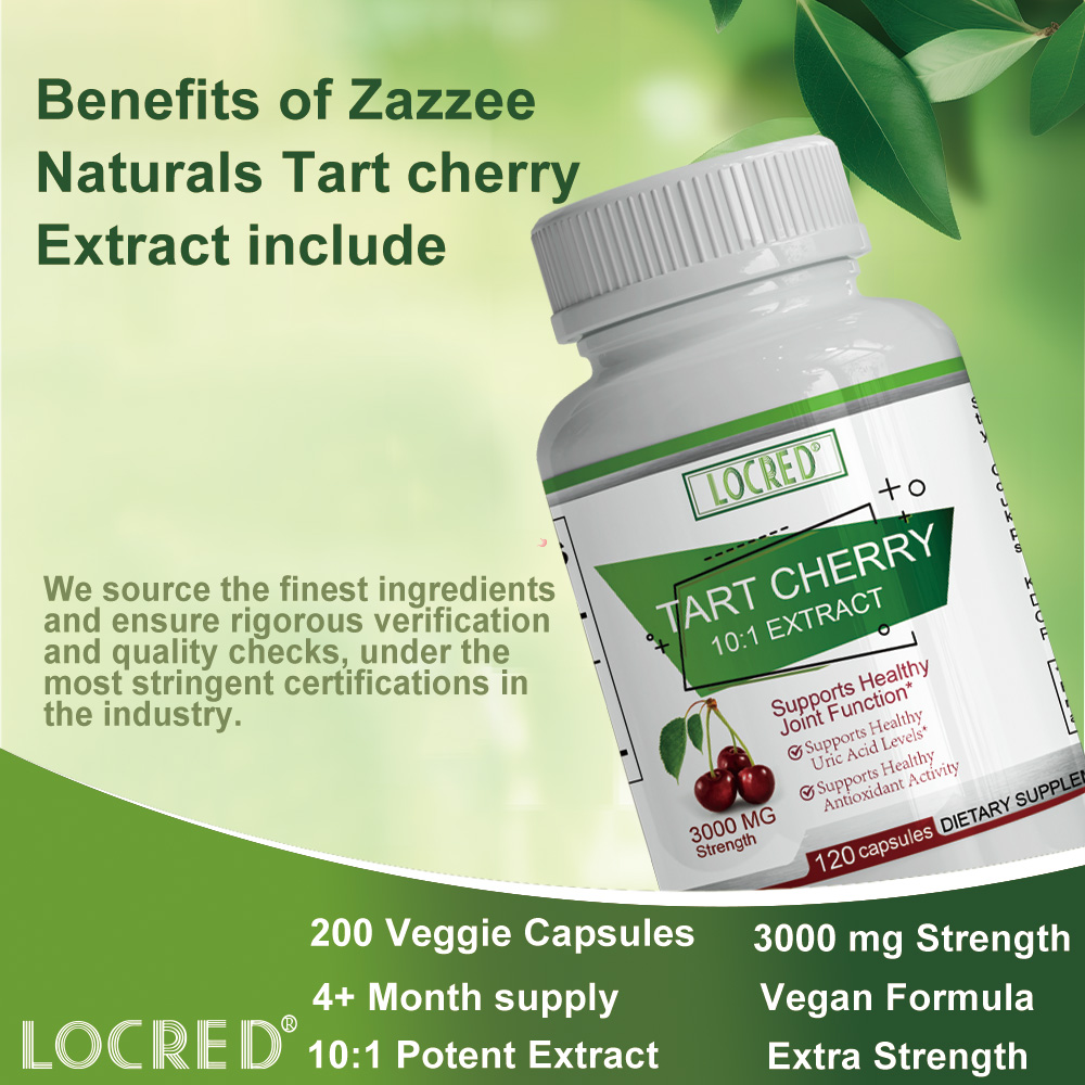 Tart Cherry Capsule Supports Healthy Joint Function & Acid Levels & Antioxidant Activity