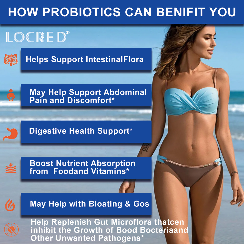 Probiotic Capsules for help support intestinal flora boost nutrient absorption reduce bloating