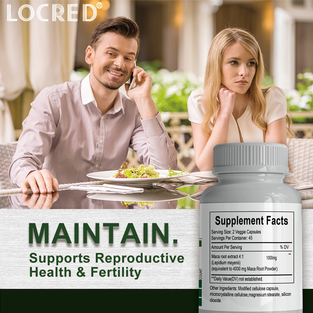 Herbal Supplement MACA ROOT capsule support energy&stamina reproductive health For Man Women