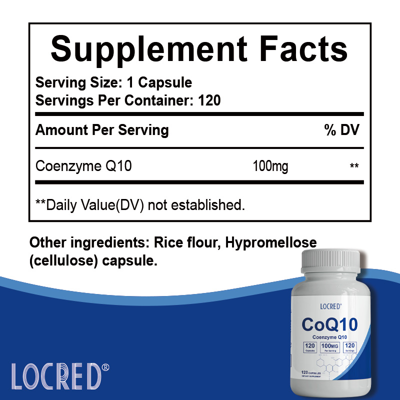 High Absorption 100MG per Serving Coenzyme Q10 Capsule