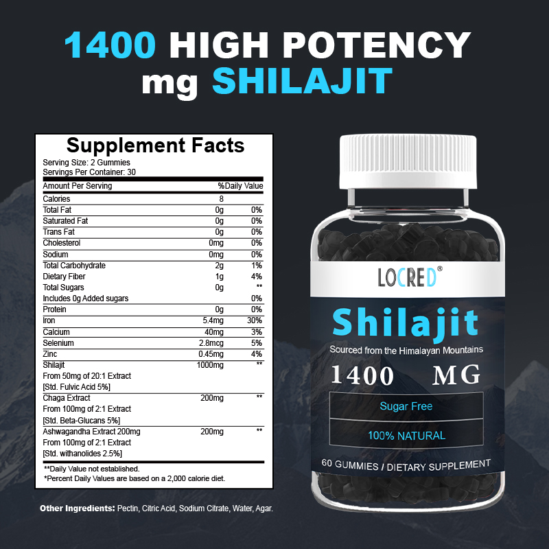 Suger Free 100% Natural Herbal Shilajit Root Extract Pure gummy