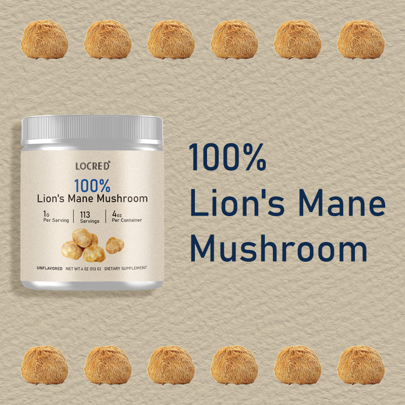 Lions Mane Mushroom Powder Nootropic for Mental Clarity Energy & Immune Support