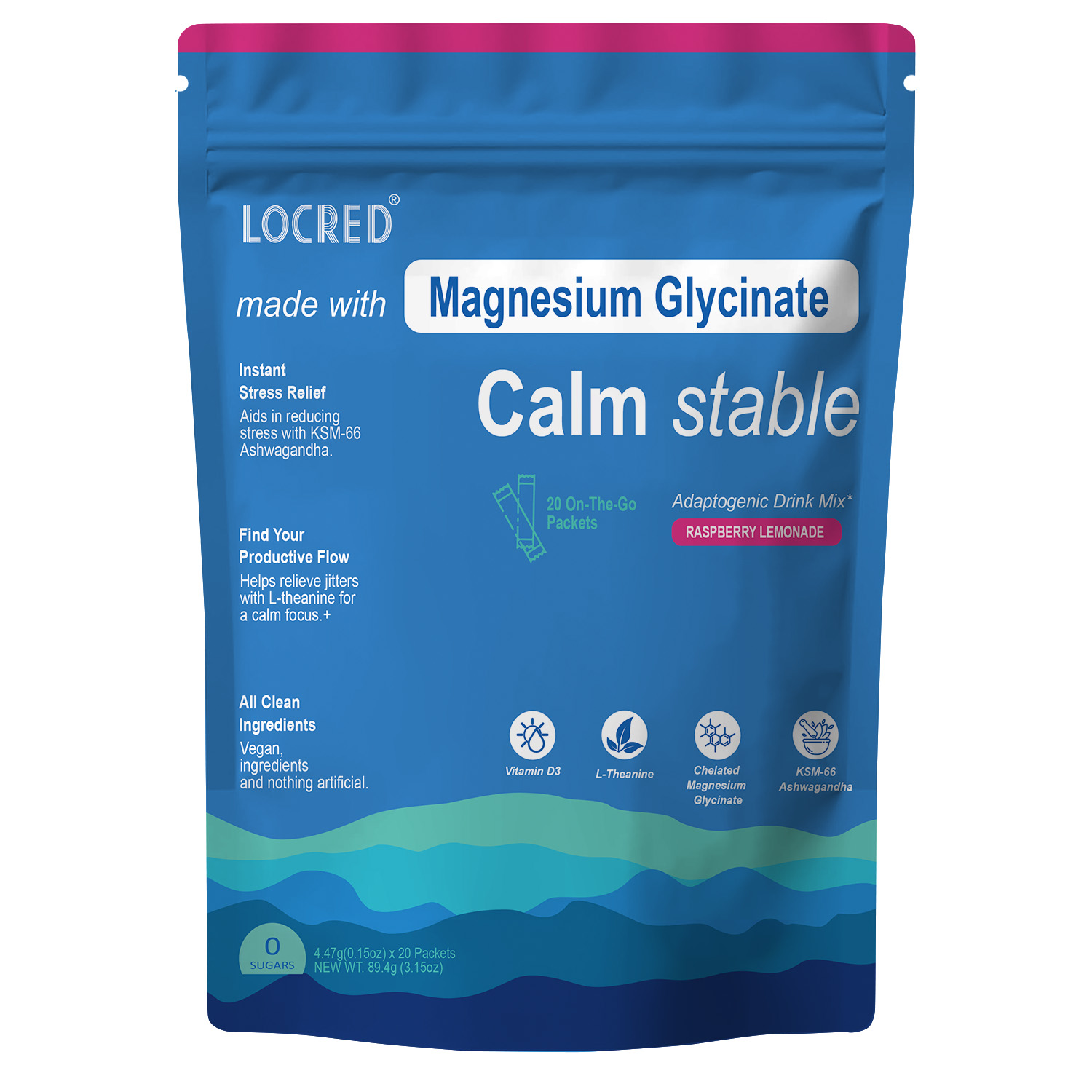 Delicious Magnesium Glycinate Powder Hydration Supplement Powder with Magnesium No sugar