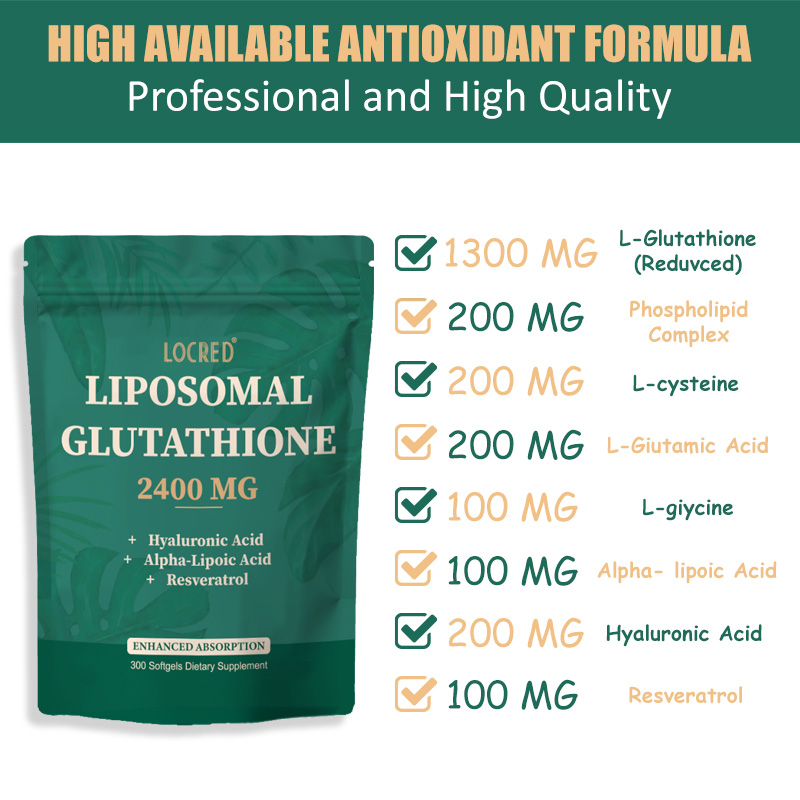 Liposomal glutathione softgel Antioxidant Amino Acids Detox Immune Health Detox Immune Health And Anti-aging