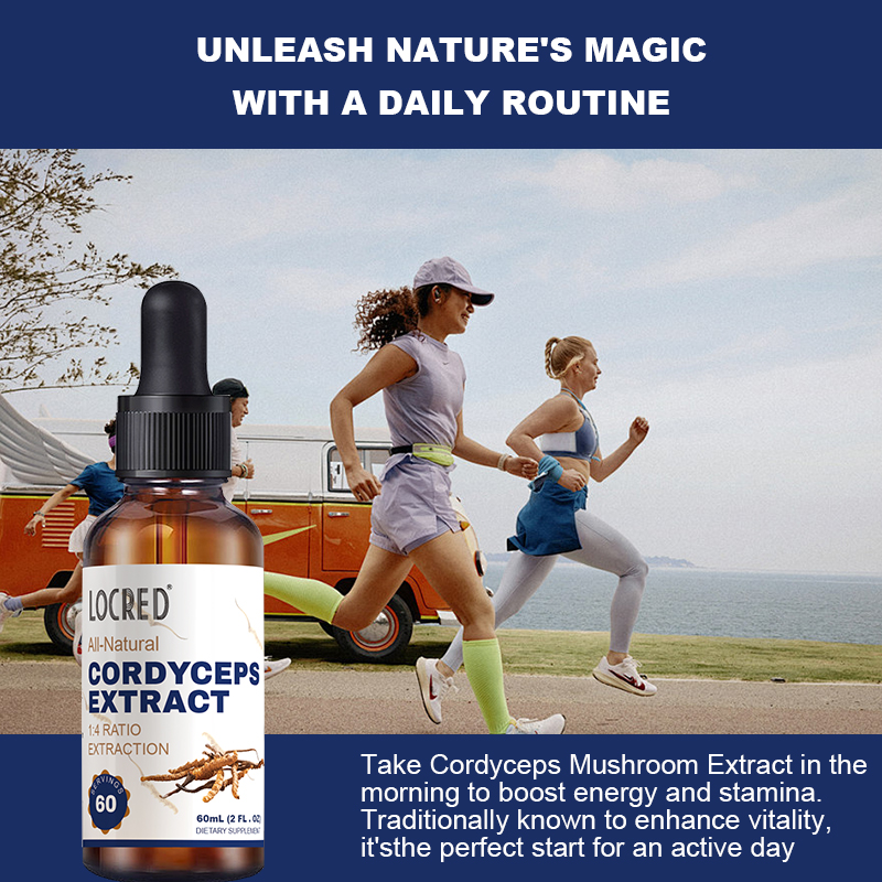 Quality Cordyceps Fungus and Mushroom Alcohol-Free Tincture Liquid Extract Drops Herbal Supplement