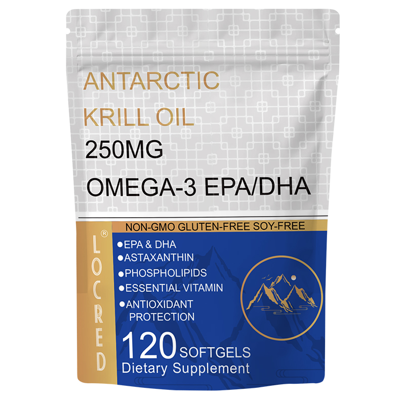 Antarctic Krill Oil Supplement 1000mg Per Serving 300 Soft-Gels Rich in Omega-3s EPA DHA & Astaxanthin