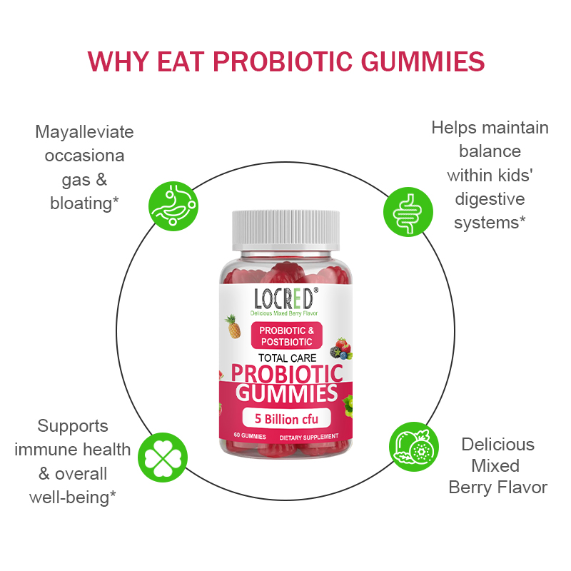 Probiotic Gummies Extra Strength Probiotic Supplement Vitamins for Women & Men