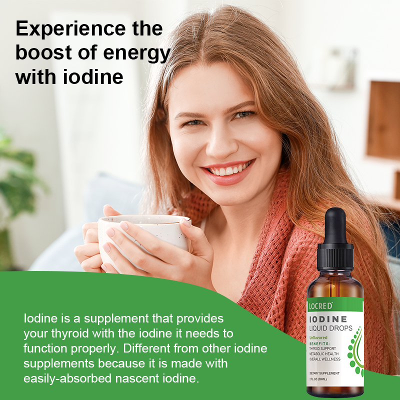 Iodine Drops Vegan Liquid Supplement Solution Supports Metabolic Heath