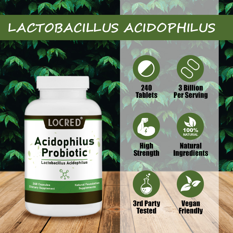 Acidophilus Probiotic Capsule Dietary Supplement Natural Ingredients