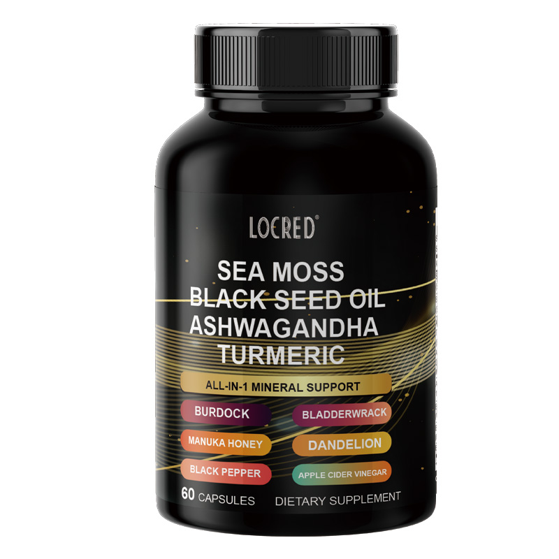 Private label  Black Seed Oil  Bladder Wrack  Turmeric All-in-1 Supplements Joint Support  Sea Moss