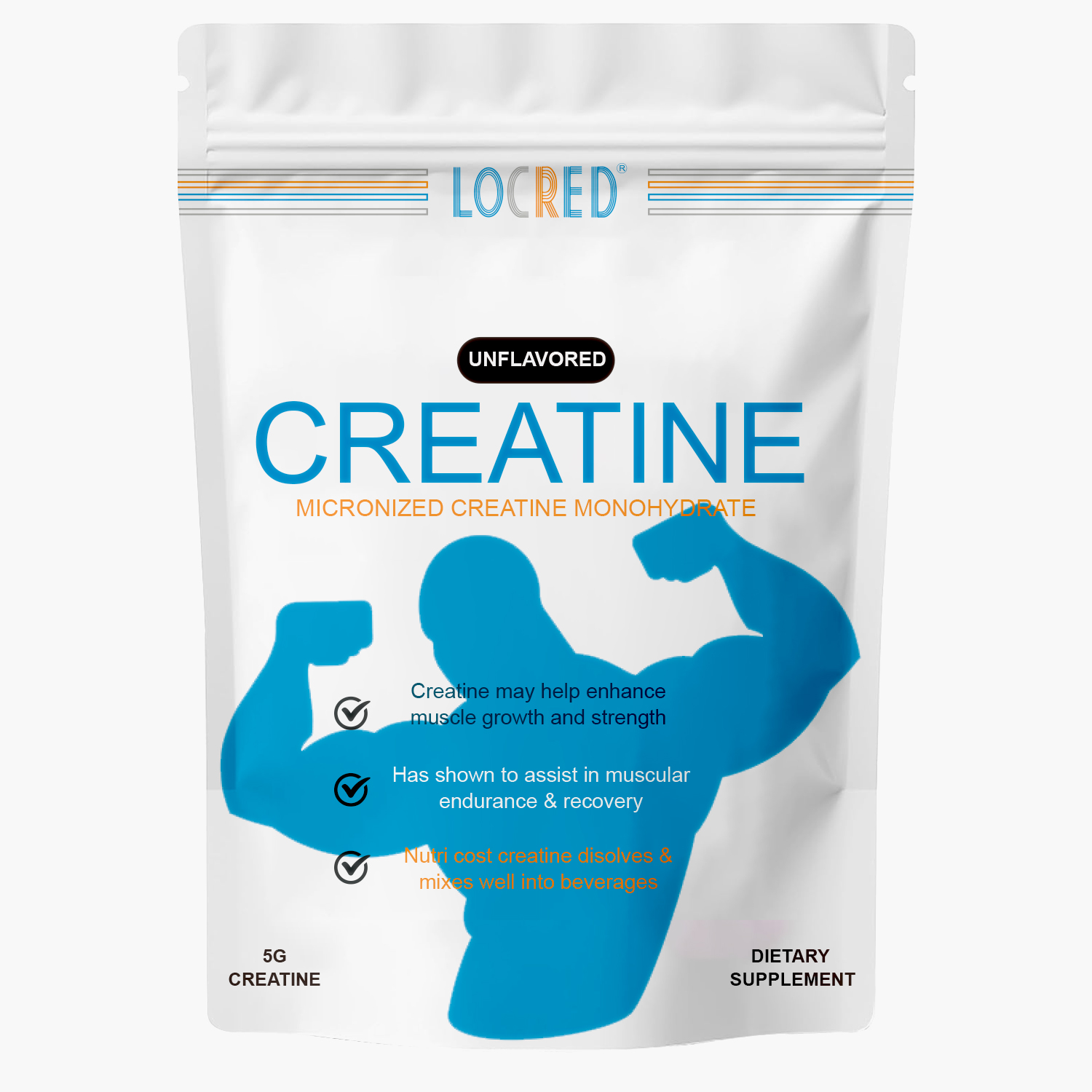 Unflavored Creatine Micronized creatine monohydrate increased muscle mass