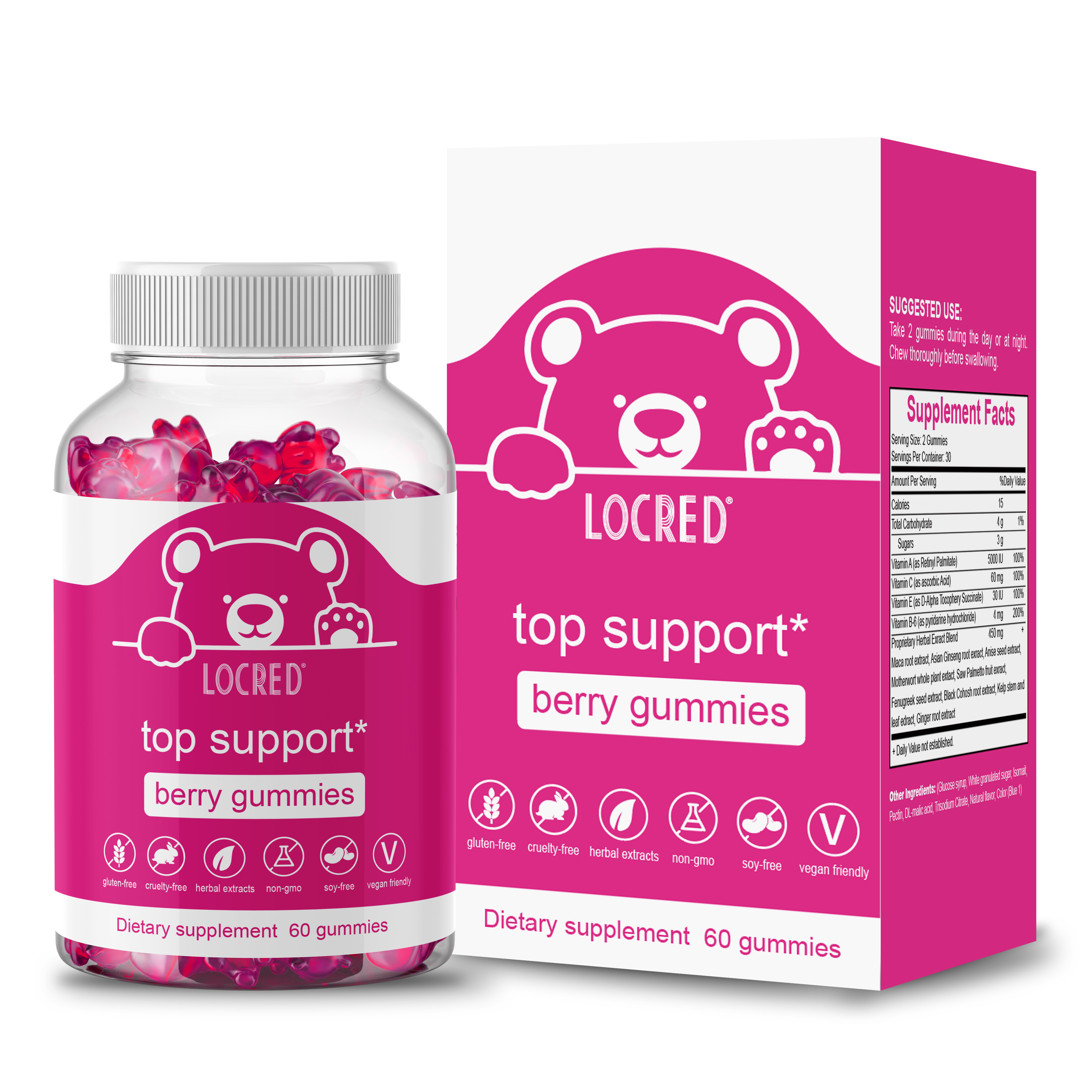 Top Support Gummy With Multi Vitamins Berry Gummy Breast Increase Supplement