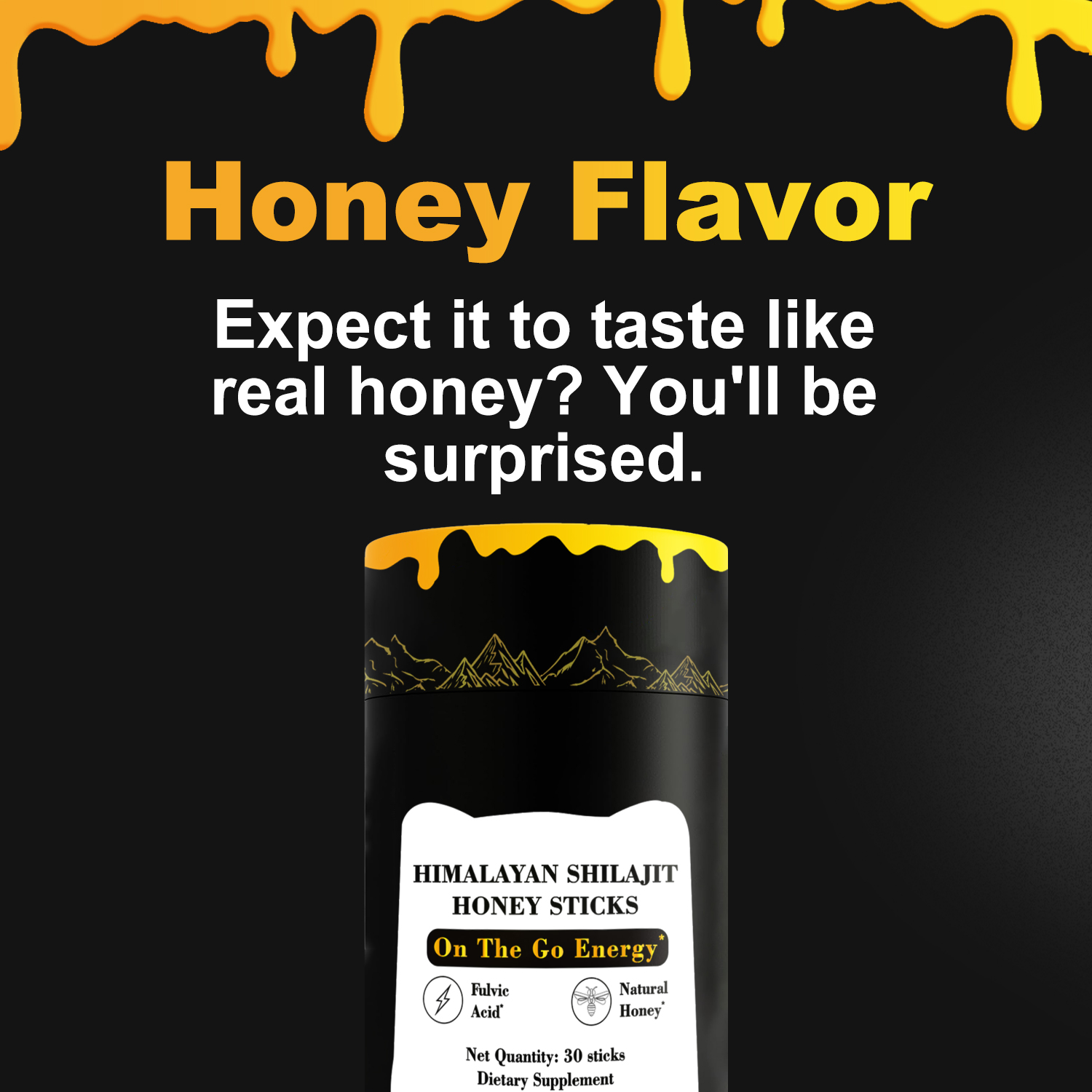 Pure Himalayan Shilajit Honey Sticks Lab Tested with 85+ Manuka Honey Trace Minerals Healthcare Supplement