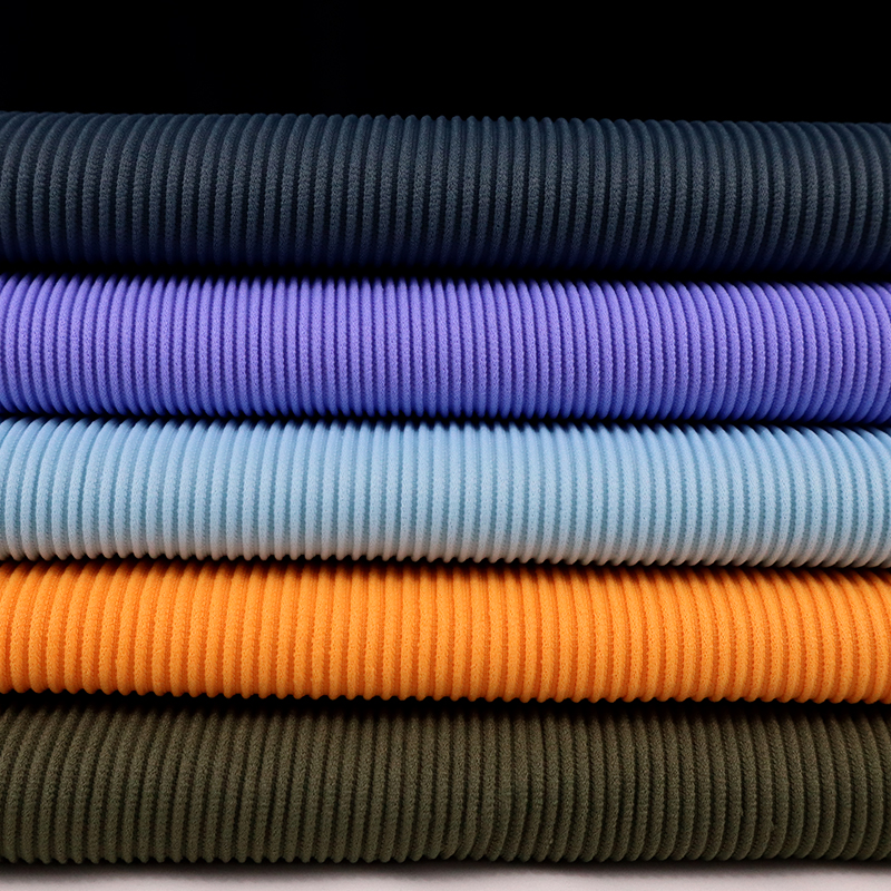 Tessuto a coste di buona qualità elastico in microfibra traspirante lycra tessuto a maglia a coste per costumi da bagno
