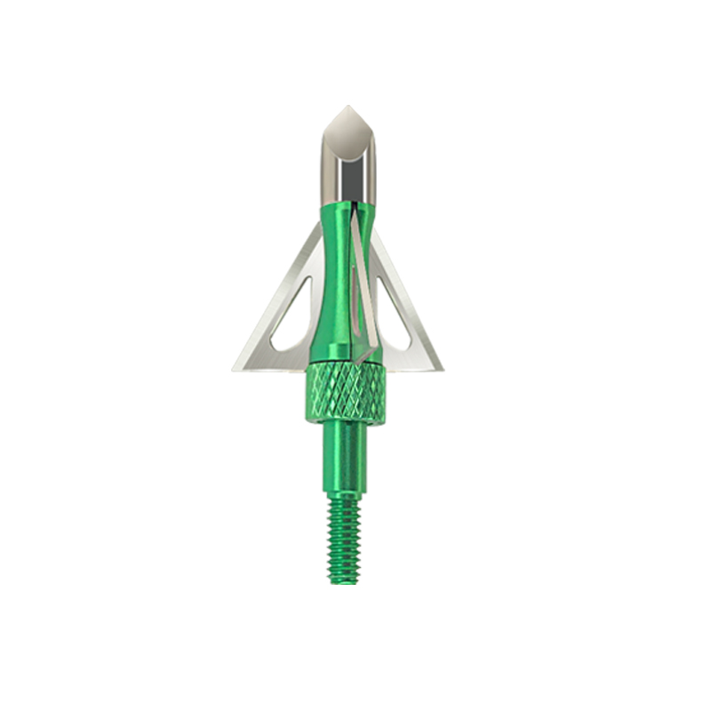 100 grani Tiro con l'arco Broadheads Verde