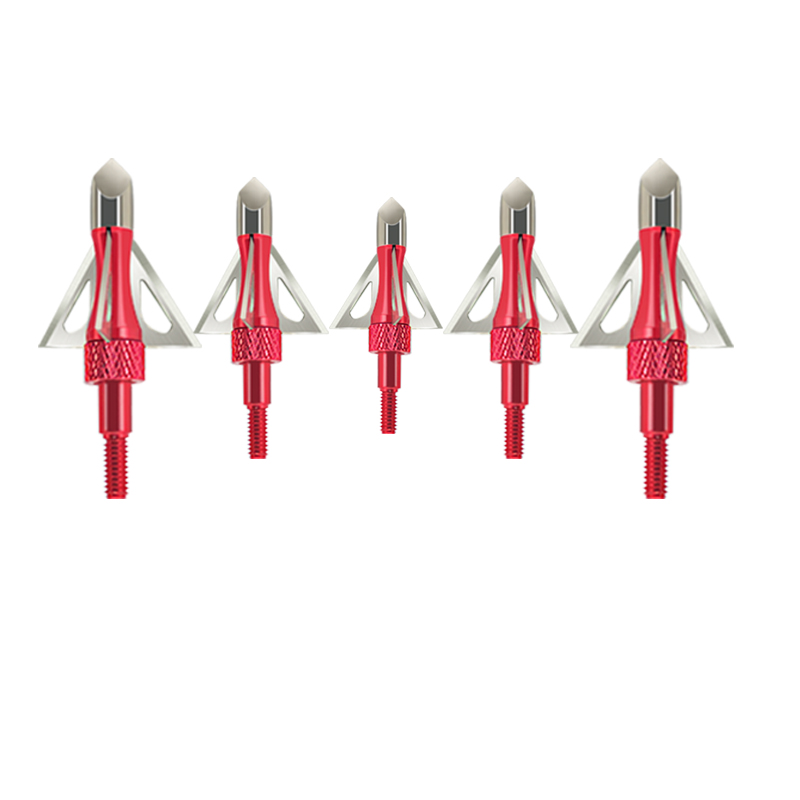 100 grani Tiro con l'arco Broadheads Rosso