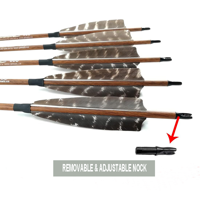 Frecce tradizionali 300 400 500 600 Spine Turkey Feather 30 32 pollici Aste in carbonio per archi compound longbow inversi Bersagli da caccia