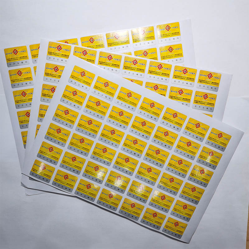 Scratch the holographic sticker label