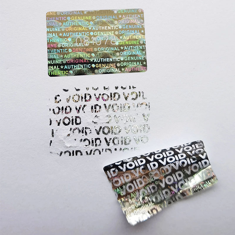 VOID message holographic sticker