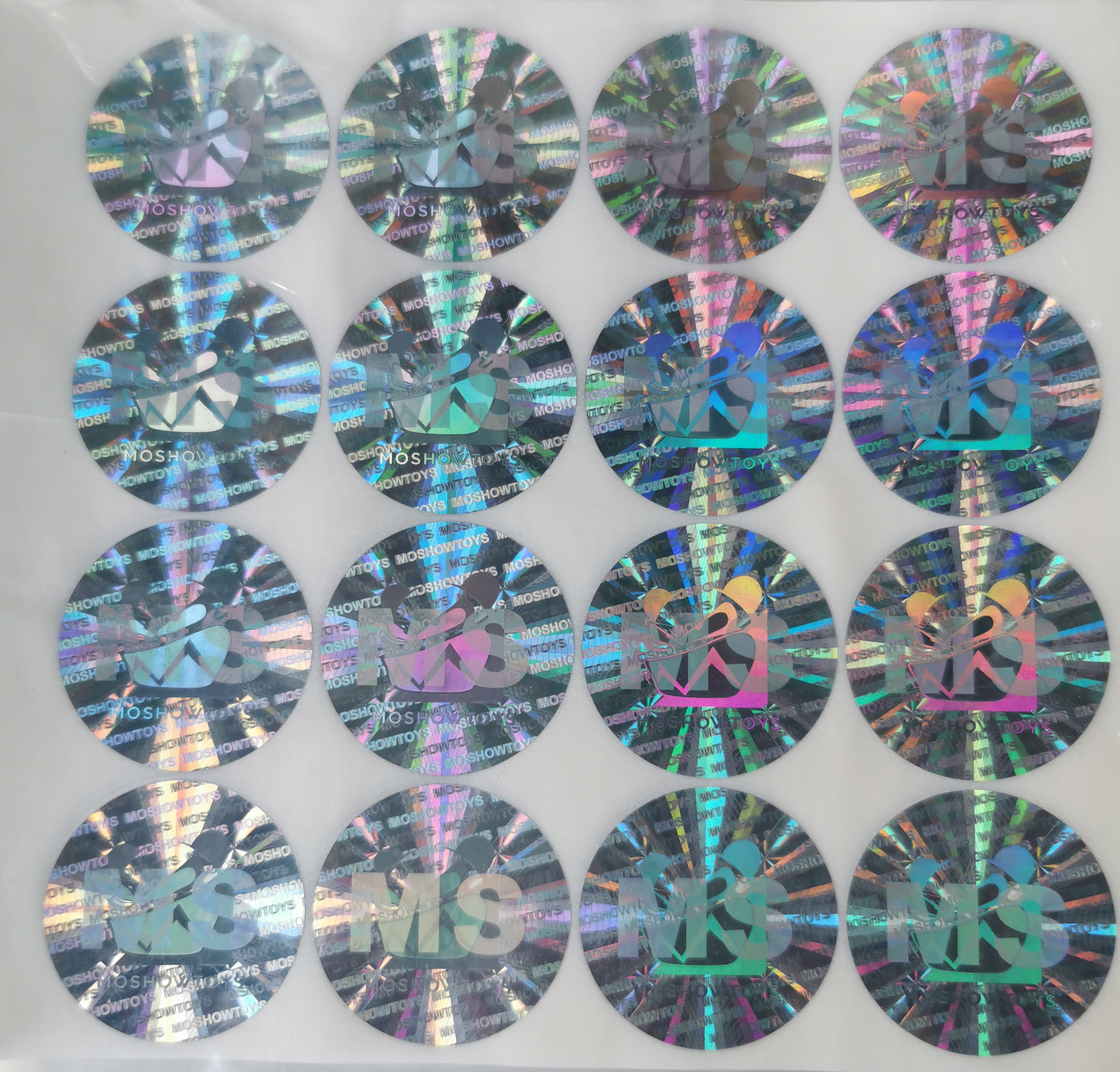 Dual channel holographic sticker