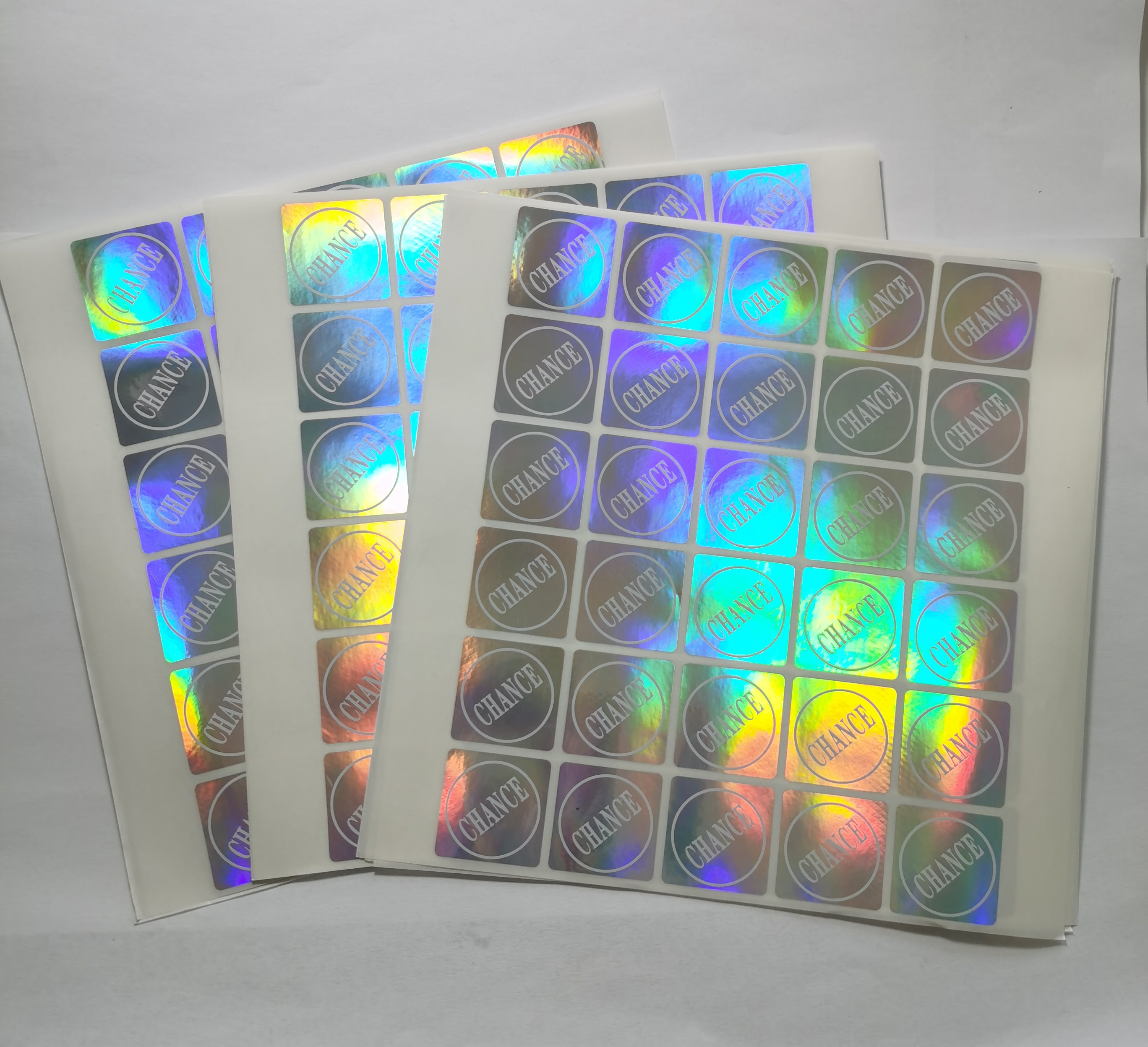 A variety of holographic sticker material color selection