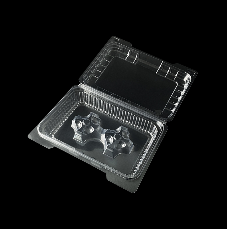 Clear PET Thermoformed Cupcake Container with Secure Lid for Bakery Packaging