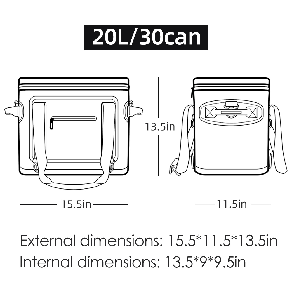 20L Square coolers