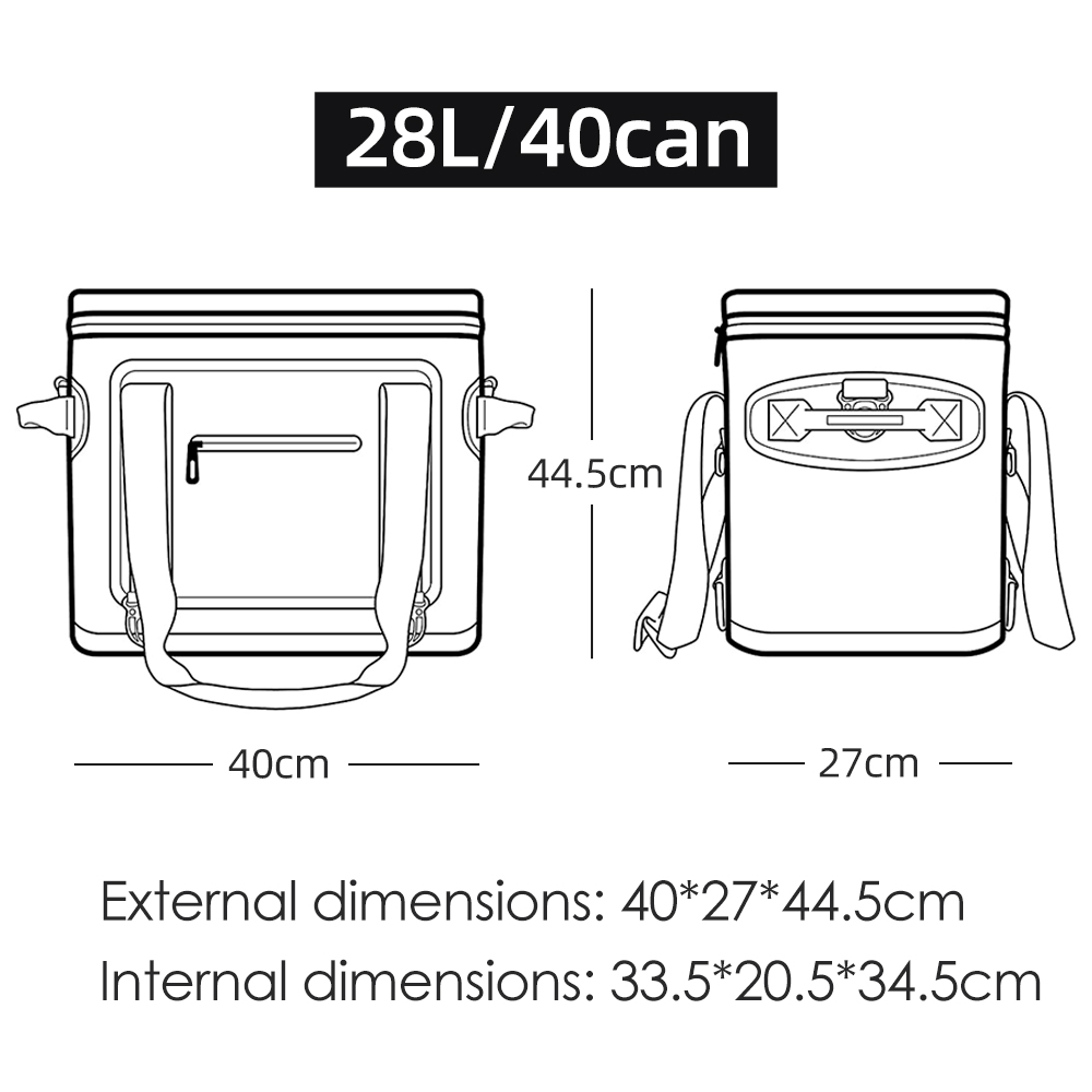 28L Square coolers