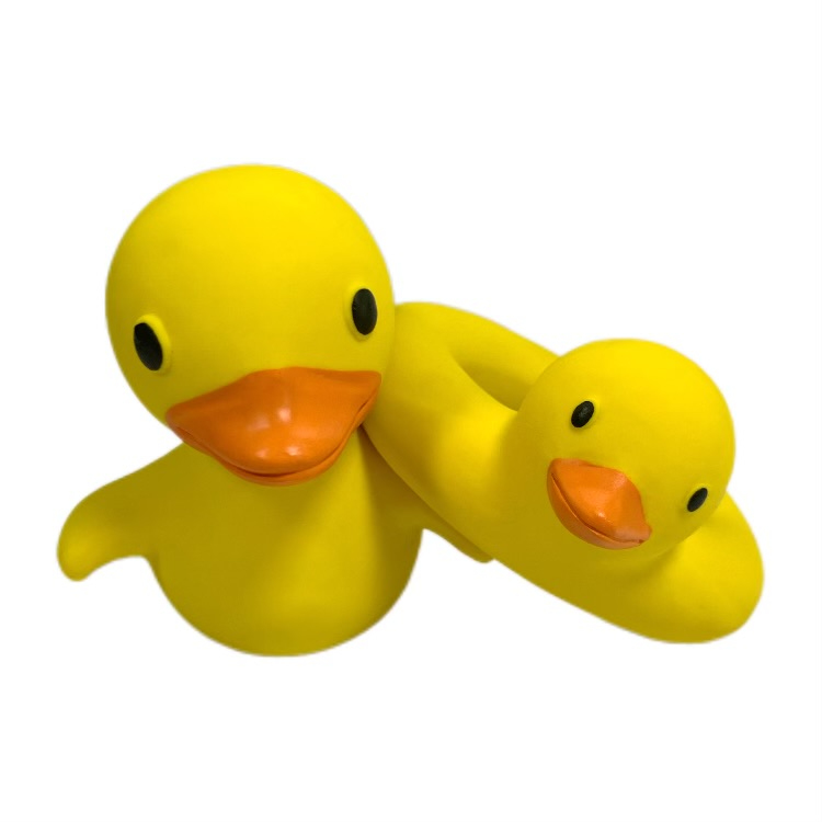 Yellow Swimming Duck Set Eco-friendly Natural Latex Baby Teether Bath Toy