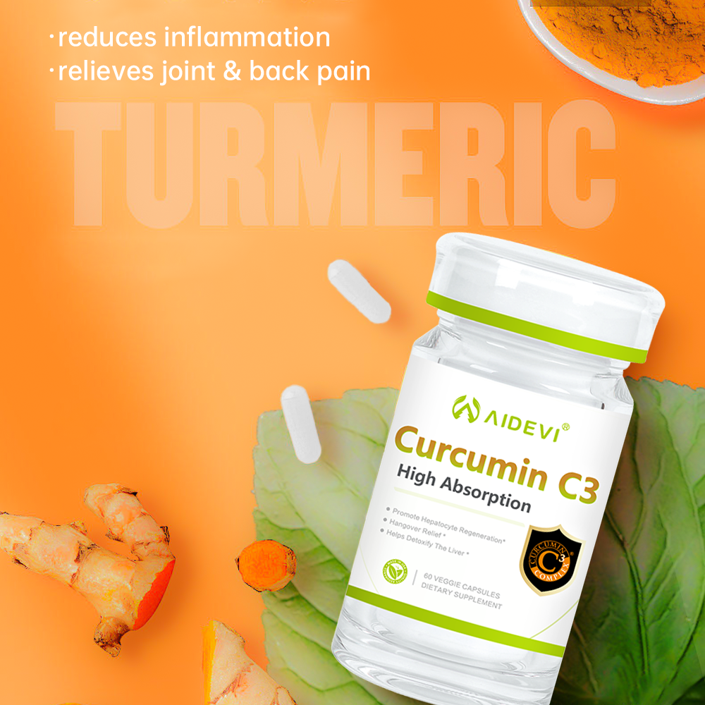 AIDEVI Curcumin C3 is a biologically active polyphenolic compound present in turmeric