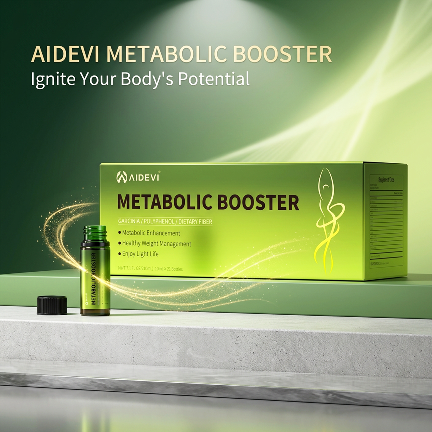 AIDEVI Metabolic Booster - Natural Weight Loss Supplement with Garcinia & Fiber