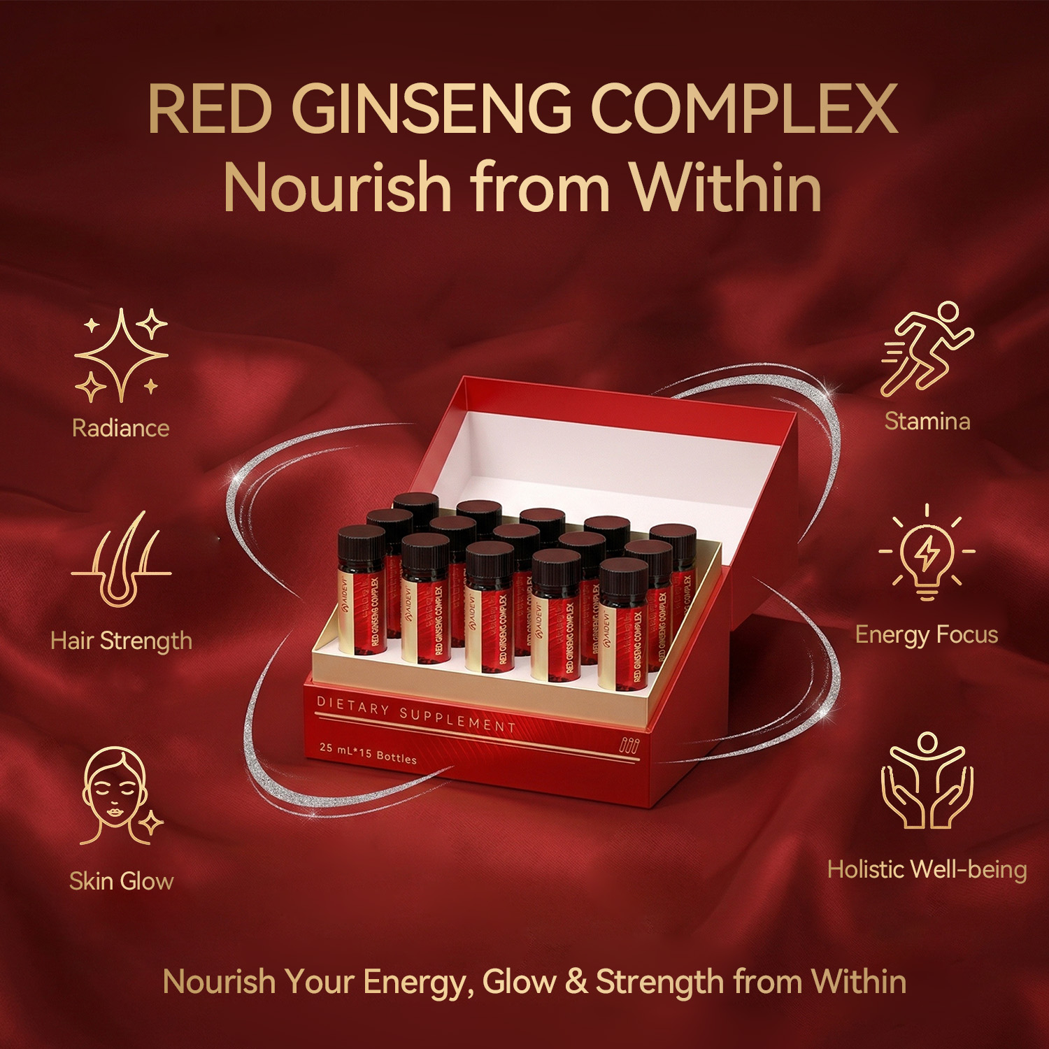 AIDEVI Red Ginseng Complex | Rapid Energy & Fatigue Relief