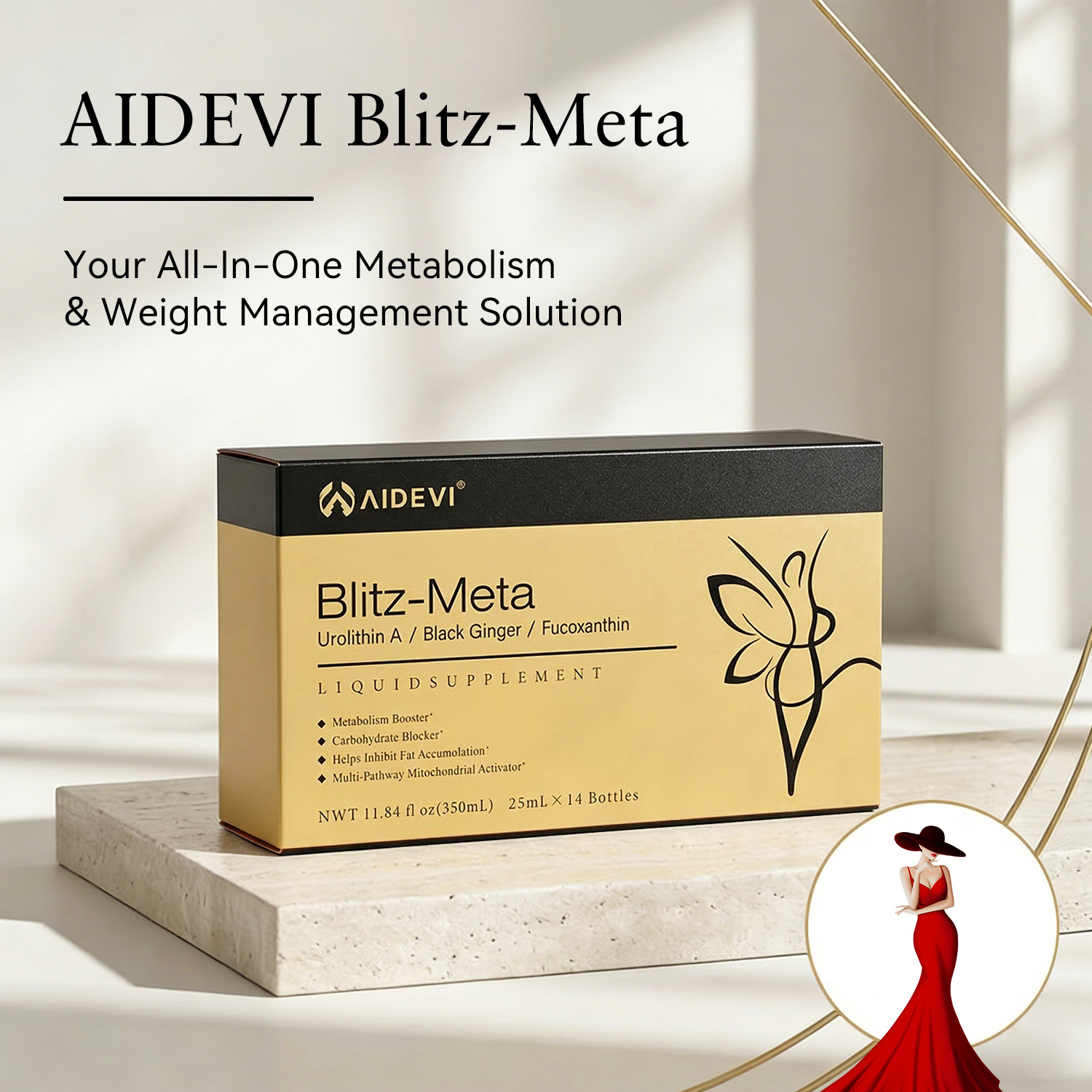 AIDEVI Blitz-Meta | Liquid Metabolism Booster & Mitochondrial Activator