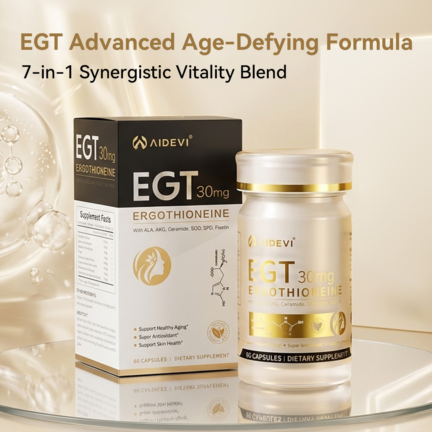 AIDEVI EGT 30mg | Cellular Resilience & Longevity Complex