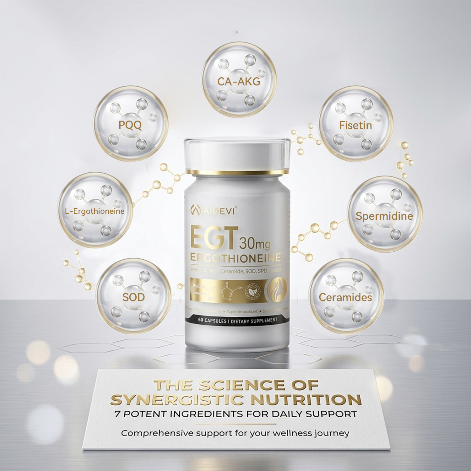 AIDEVI EGT 30mg | Cellular Resilience & Longevity Complex