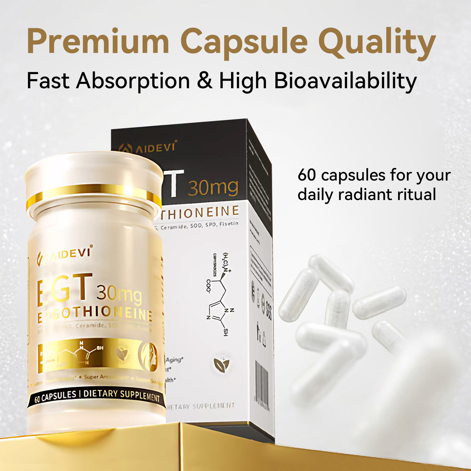 AIDEVI EGT 30mg | Cellular Resilience & Longevity Complex