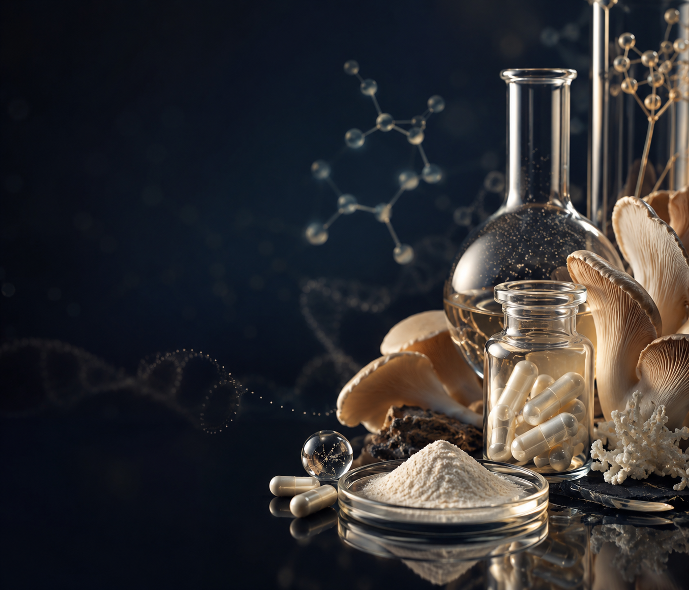 L-Ergothioneine raw material presented in a clean scientific laboratory setting