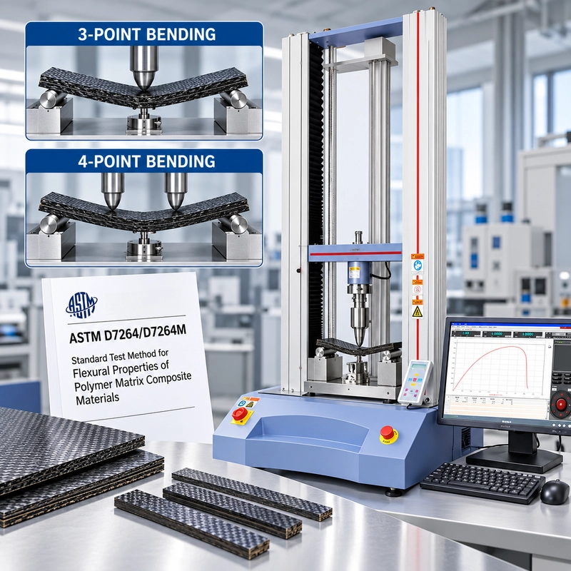 ASTM D7264 Composite Flexural Testing: 3-Point vs 4-Point Guide