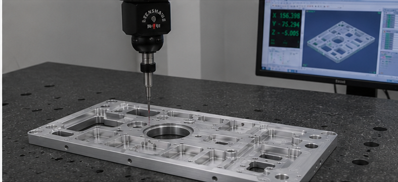 precision-aluminum-mounting-plate-cmm-inspection