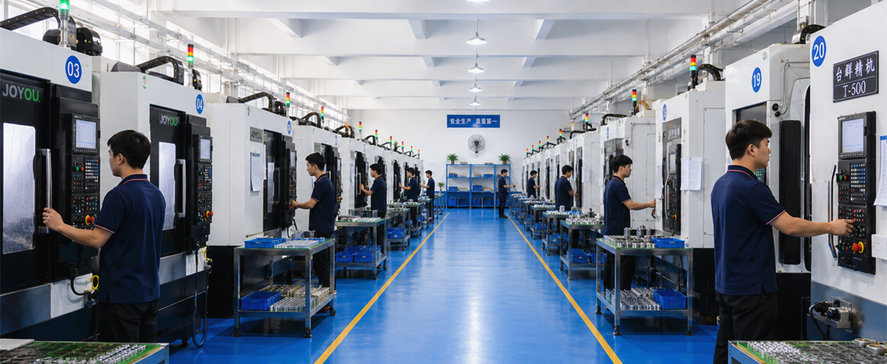 Rapid CNC machining workshop with multiple CNC milling machines