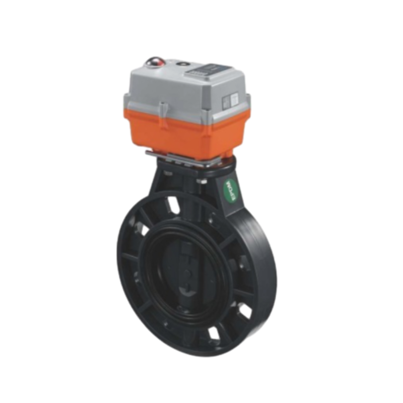 Ynto Dn100 3 Inch 24v Dc On Off Type Motorized Butterfly Valve Pvc