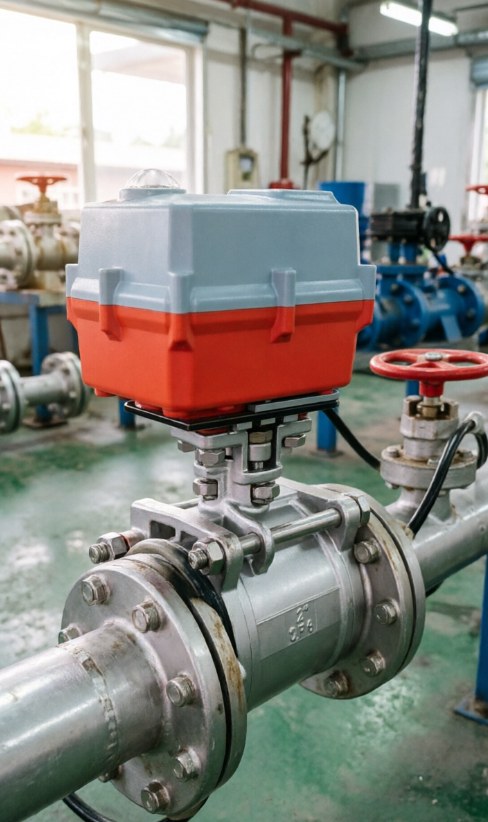 electric-ball-valve-pipeline-installation