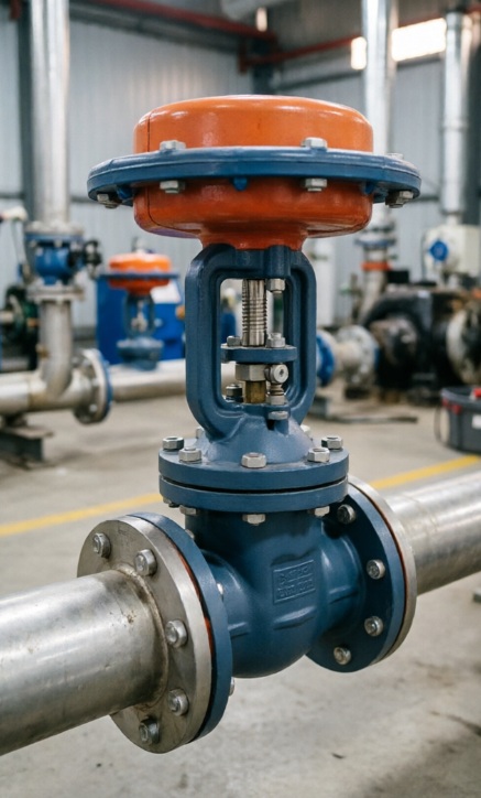 pneumatic-control-valve-industrial-pipeline