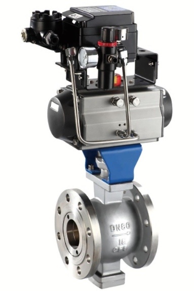 pneumatic-flanged-control-ball-valve