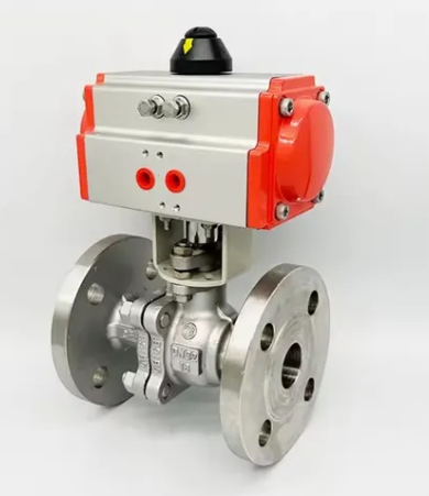 pneumatic-flanged-ball-valve