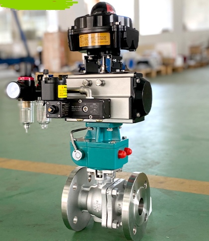 pneumatic-flanged-control-ball-valve