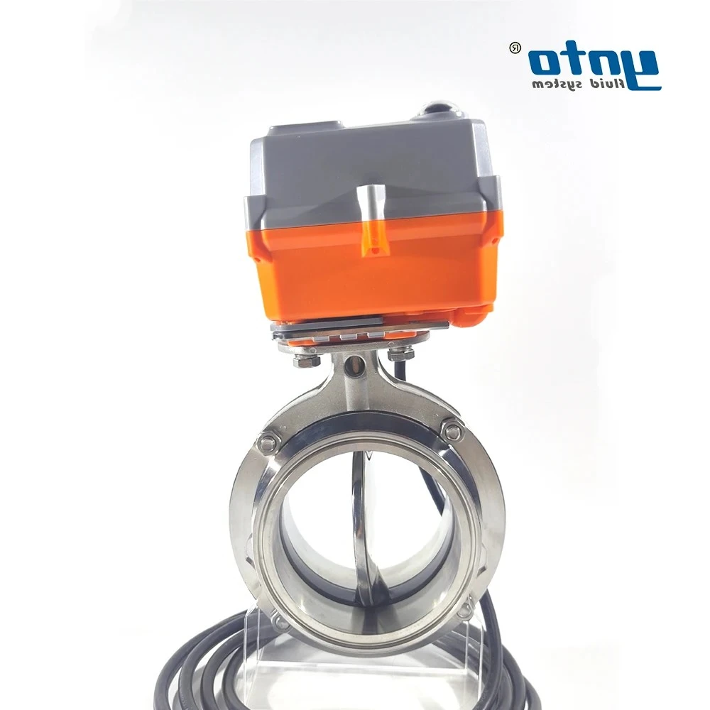 electric-clamp-butterfly-valve-front
