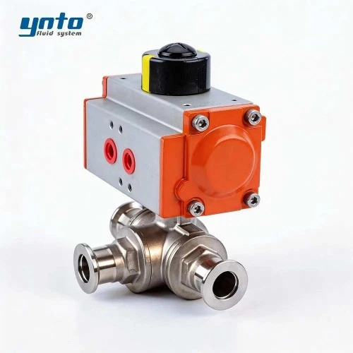 pneumatic-three-way-sanitary-valve