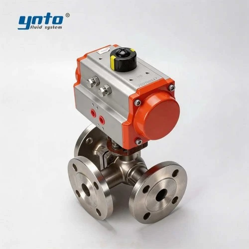 pneumatic-three-way-ball-valve